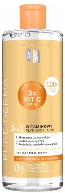 Acqua micellare 3 in 1 con vitamine