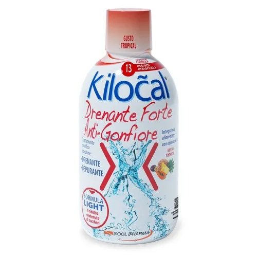 Kilocal Drenante Forte Anti-Gonfiore Gusto Tropical - Flacone 500 ml