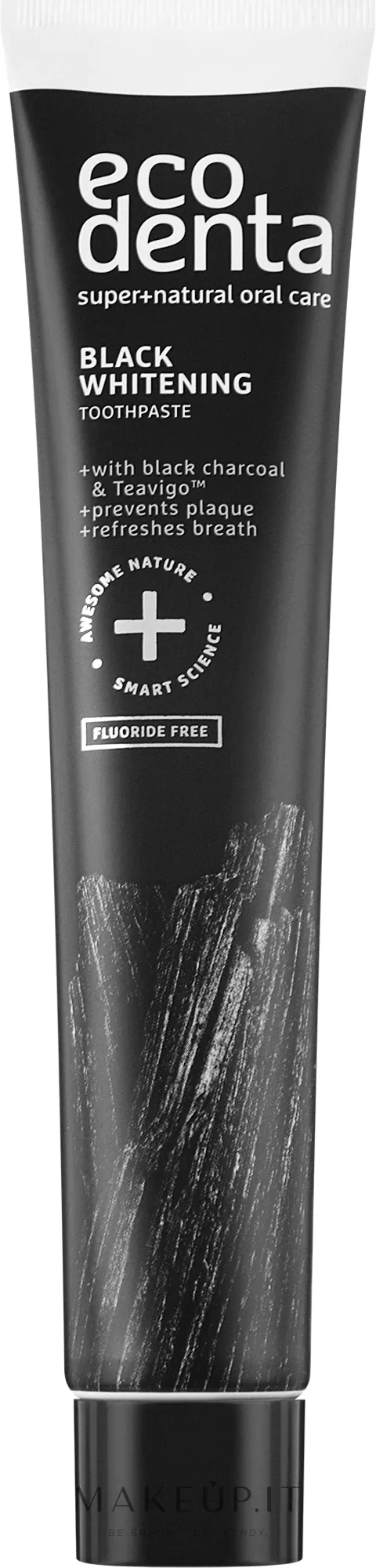 Dentifricio sbiancante nero, senza fluoro