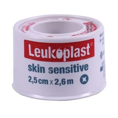 Leukoplast skin sensitive cerotto su rocchetto con massa adesiva in silicone 2,6 m x 2,5 cm - 12pezzi