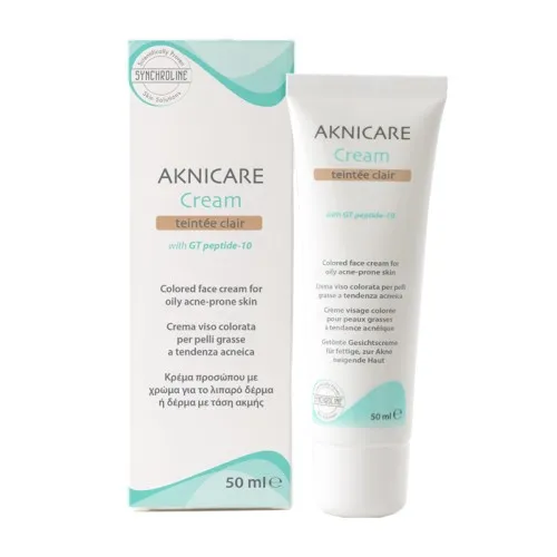 CREMA TRATTANTE COLORATA PER PELLE ACNEICA AKNICARE CREAM TEINTEE CLAIR TUBETTO 50 ML