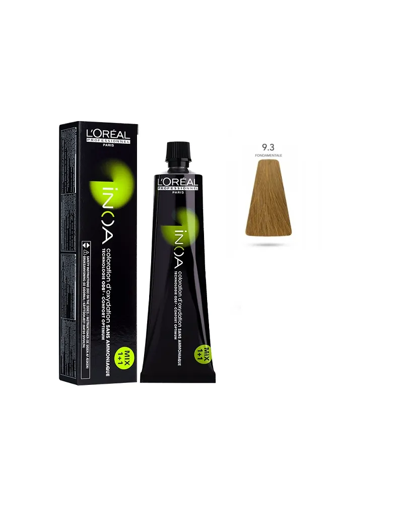 L'Oreal Professionnel INOA TINTURA SENZA AMMONIACA N.9.3 BIONDO CHIARISSIMO DORATO 60 ML