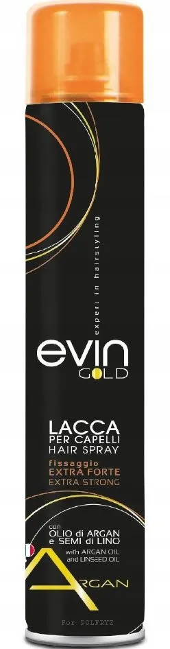EVIN GOLD LACCA FISSAGGIO EXTRA FORTE ARGAN&SEMI DI LINO 750 ML