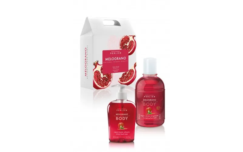 PERLIER MELOGRANO SET REGALO BAGNOSCHIUMA 500 ML+SAPONE LIQUIDO 300 ML