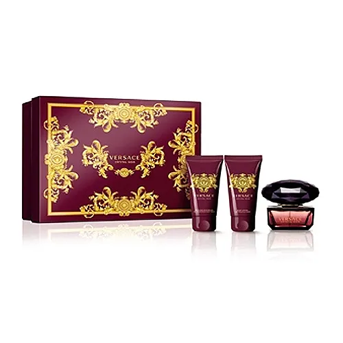 VERSACE CRYSTAL NOIR WOMAN SET REGALO  AU DE TOILETTE SPRAY 50 ML+SHOWER GEL 50 ML+BODY LOTION 50 ML