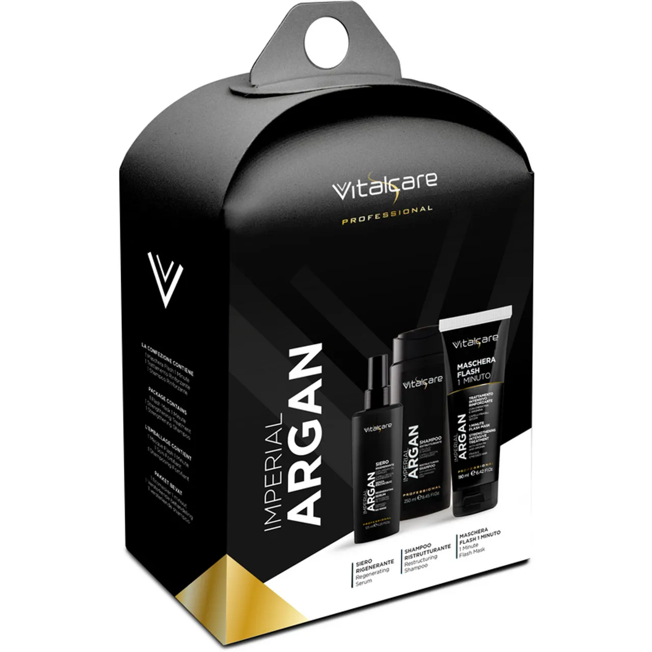 VITALCARE ARGAN SET REGALO SHAMPOO 250 ML+SIERO 125 ML+FLASHMASK