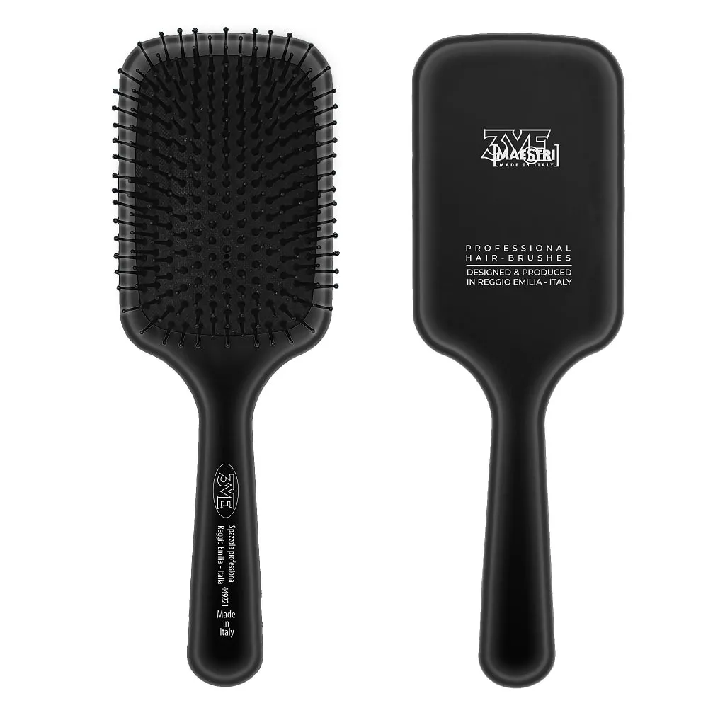 3VE MAESTRI ELVARES PADDLE 15 SPAZZOLA MAXY PIATTA RETTANGOLARE ANTISTATICA NERO