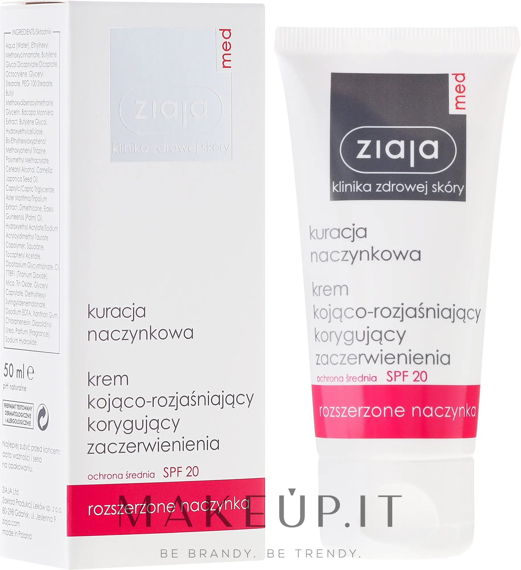 Crema viso lenitiva e schiarente SPF20