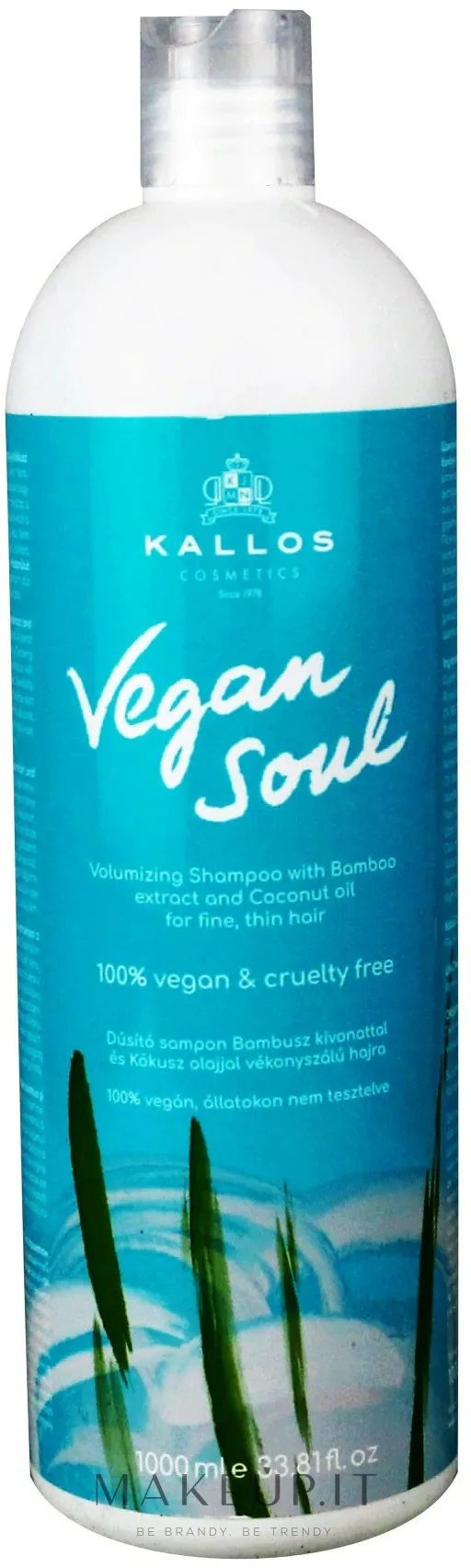 Shampoo volumizzante con estratto di bambù e olio di cocco