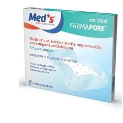 MEDS PORE MEDICAZIONE IN POLIURETANO ADESIVA IMPERMEABILE 10X15CM 5 PEZZI