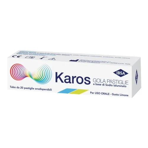 Karos Gola Pastiglie Gusto Limone - Formato 1 Tubo contenente 20 pastiglie