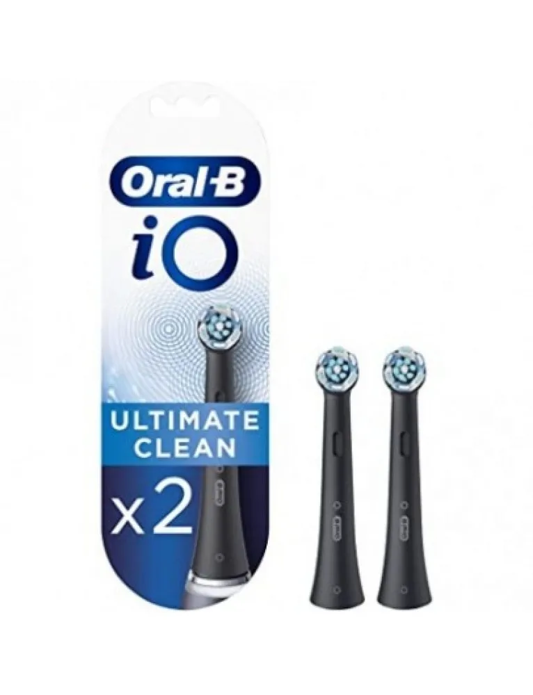 Oral-B Testine di Ricambio IO Ultimate Clean Nere 2 Pezzi