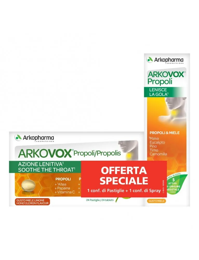 Arkovox Propoli Duo Pack 24 compresse + spray 30ml