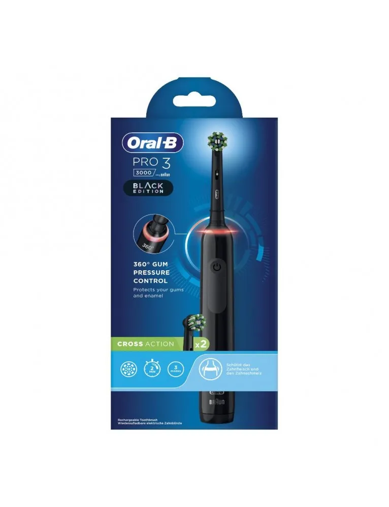 Oral-B Pro 3 3000 Spazzolino Elettrico Black Edition