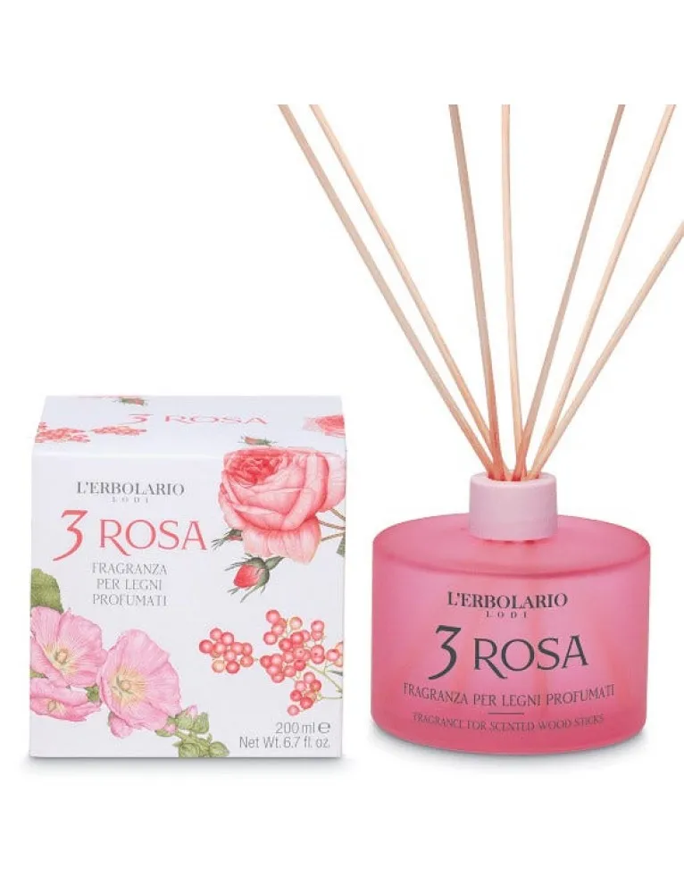 3 Rosa Fragranza Legni Profumati Rosa Purpurea 125ml