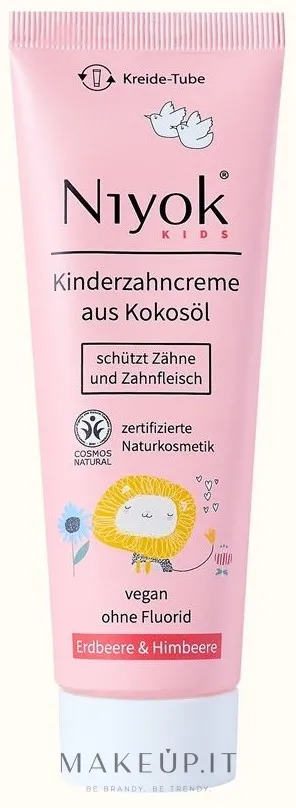 Dentifricio per bambini con olio di cocco «Fragola e Lampone»