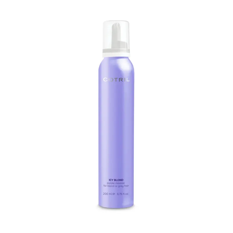 Cotril Icy Blond Purple Mousse 200ml - mousse antigiallo condizionante capelli biondo freddo grigi o bianchi