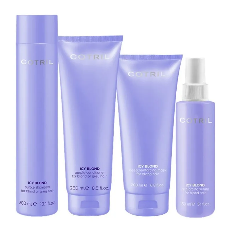 Cotril Icy Blond Purple Shampoo+Conditioner+Deep Reinforcing Mask+Serum 300+ 250+200+150ml