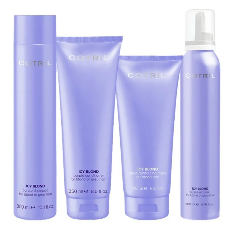 Cotril Icy Blond Purple Shampoo+Conditioner+Reinforcing Mask+Purple Mousse 300+250+200+200ml