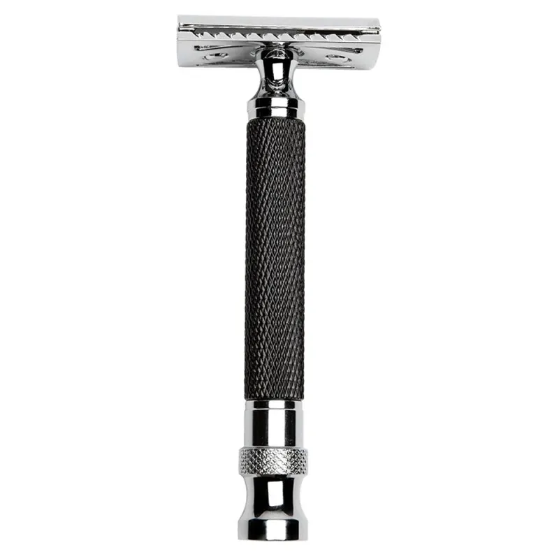 Depot Vintage Black & Silver Metal Razor rasoio in metallo 1 lama