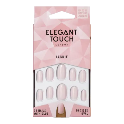 Elegant Touch Jackie - Unghie Finte con Colla Oval 24pz