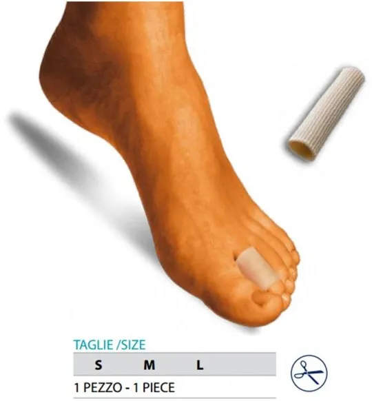 ORIONE OK PED G106 TUBO PROTEGGI DITA GEL POLIMERO RIVESTITO M 1 PEZZO