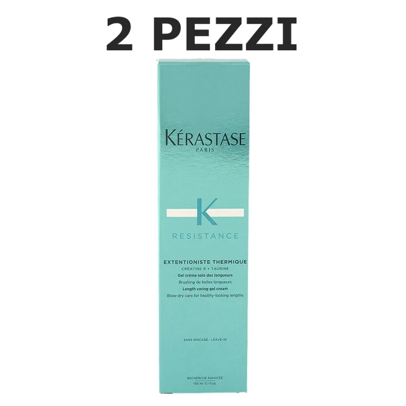 Kerastase Resistance Extentioniste Thermique 150ml 2 PEZZI - crema-gel termoprottetiva rinforzante capelli lunghi