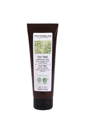 Phytorelax Tea Tree Crema Gel SOS Idrata, Protegge e Lenisce la Pelle Stressata 125ml