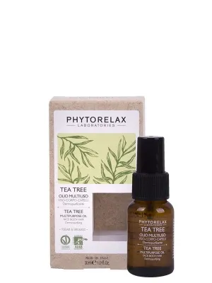 Phytorelax Tea Tree Olio Multiuso Viso, Corpo e Capelli Dermopurificante 30ml