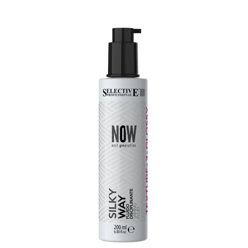 Selective Professional Now Texture Silky Way 200ml – fluido styling disciplinante lisciante anti-crespo capelli ribelli