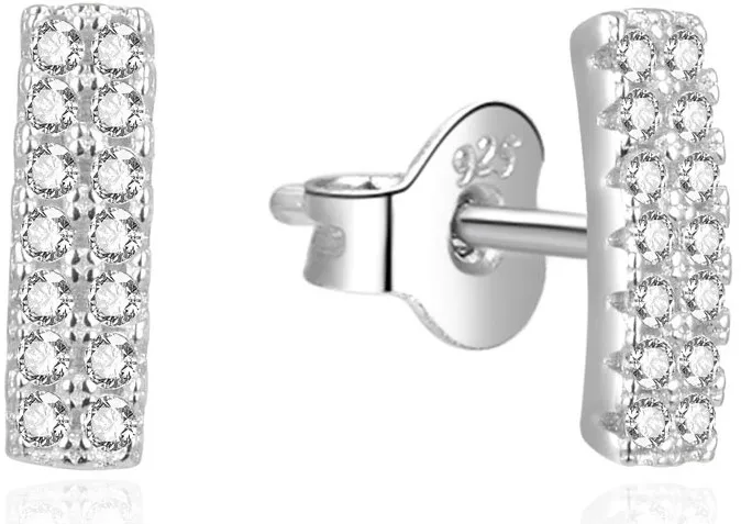 Orecchini in argento scintillanti con zirconi