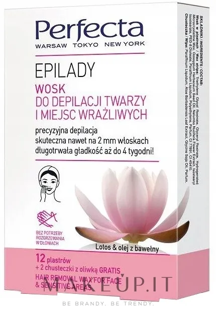 Strisce depilatorie per viso e aree sensibili