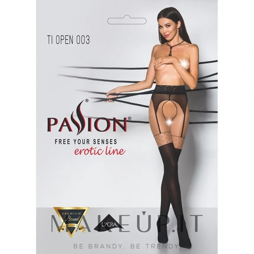 Collant erotici Tiopen 003, 20/40 Den, nero
