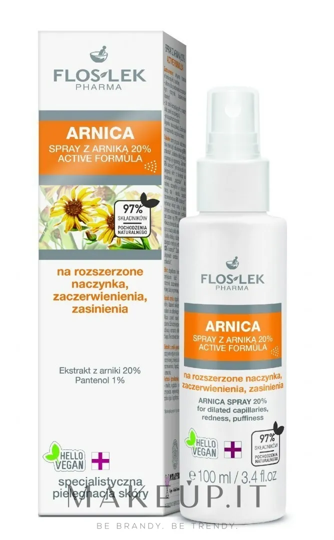 Spray viso all'arnica