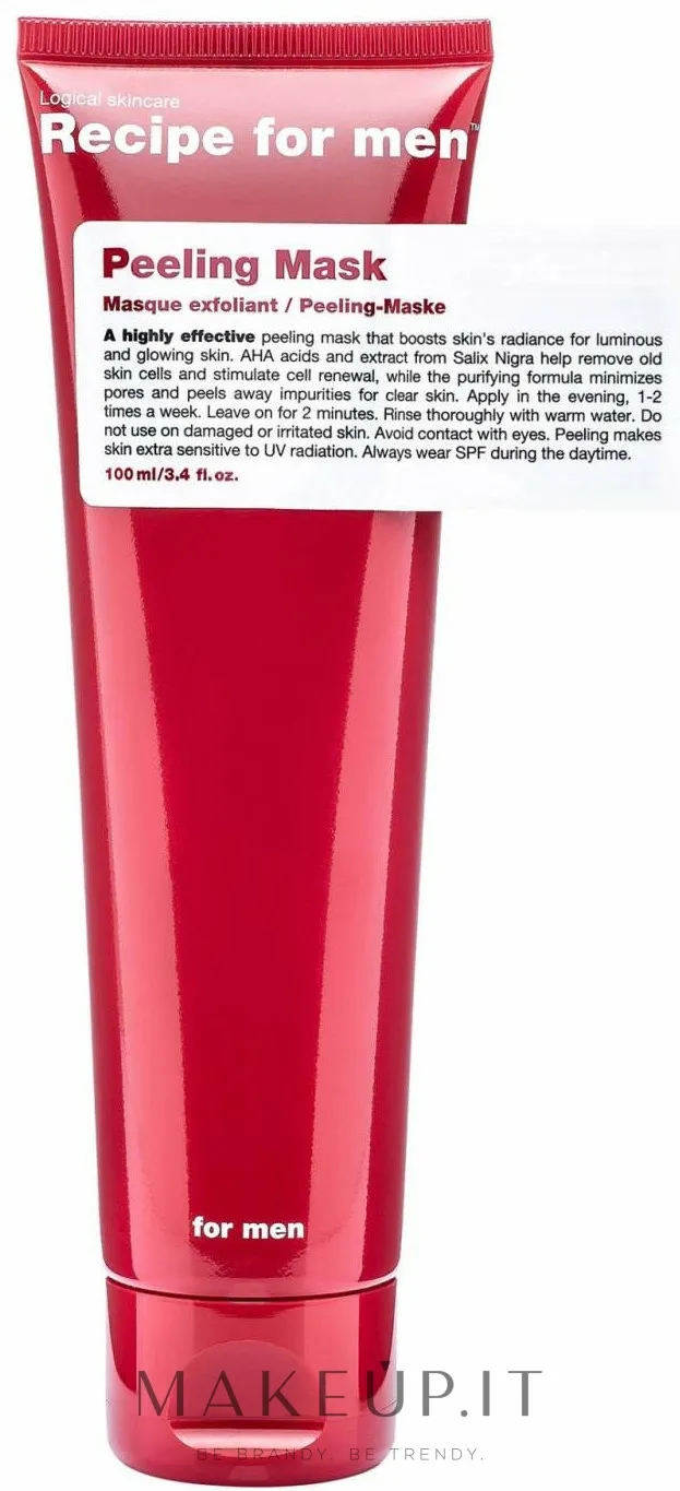 Maschera peeling per uomo