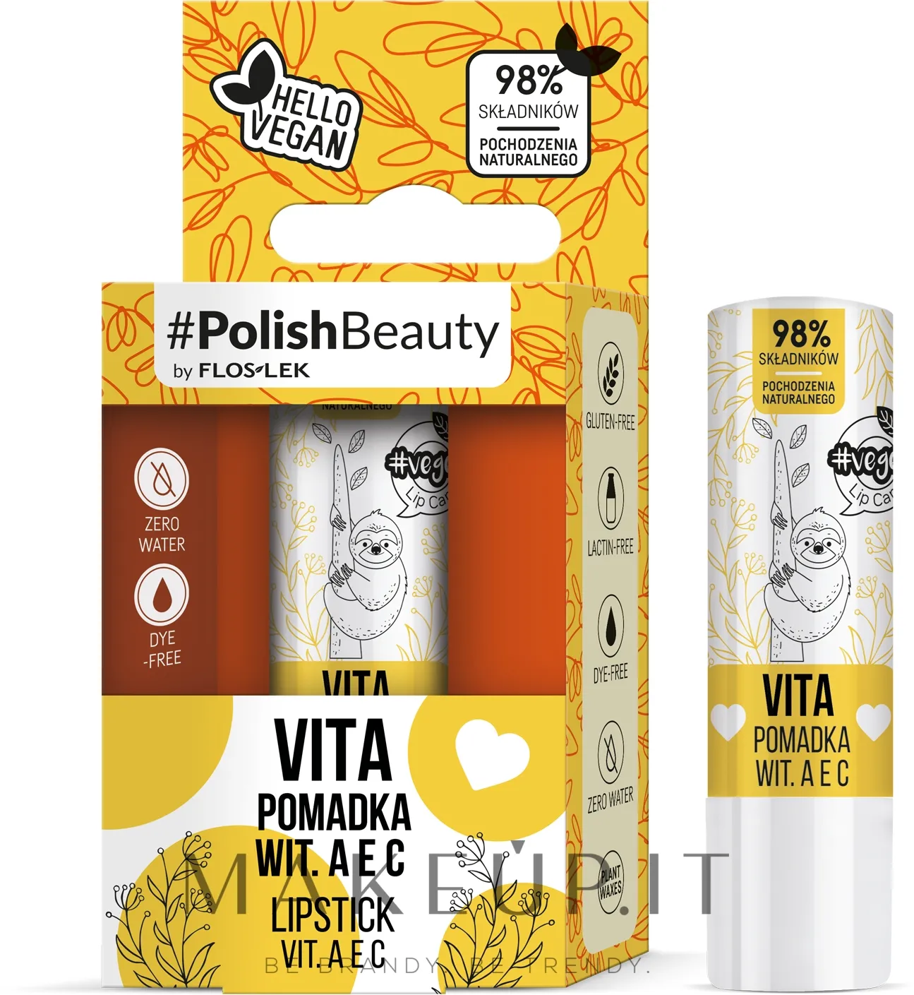 Balsamo labbra con vitamine A, E, C