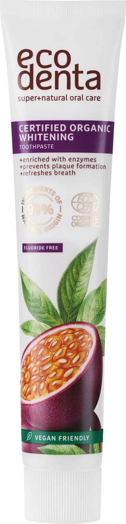 Dentifricio sbiancante agli enzimi al gusto di frutto della passione