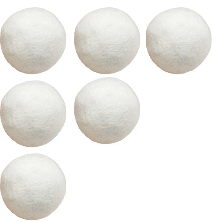 Palline ammorbidenti in lana per bucato, diametro 7 cm, 6 pezzi