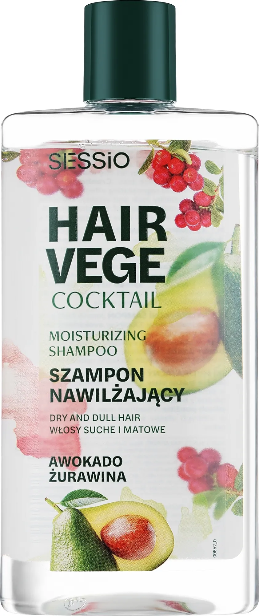 Shampoo idratante "Avocado e mirtillo rosso"