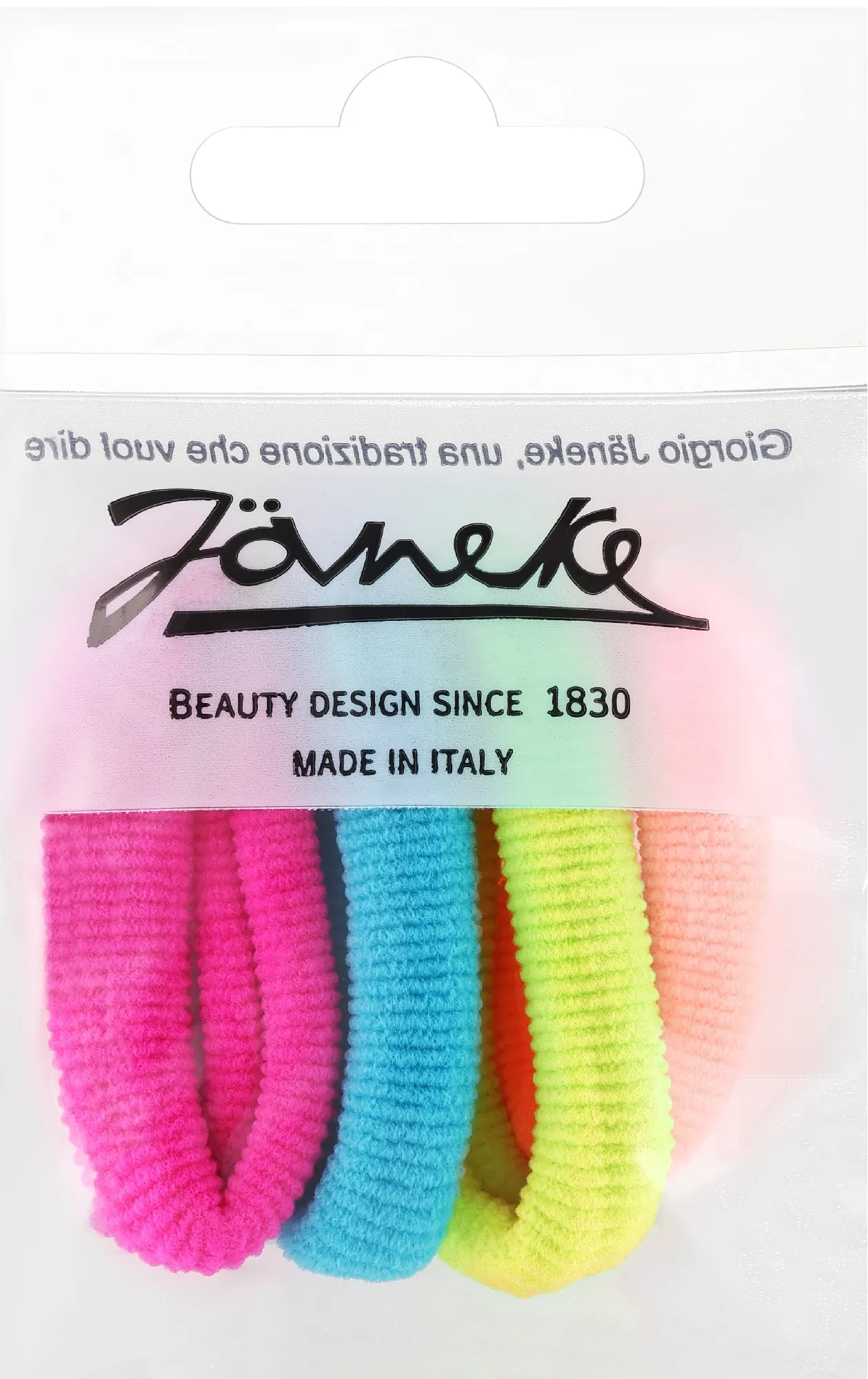 Elastici per capelli, 4 pezzi, lampone + blu + giallo + arancione