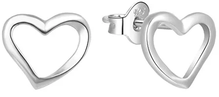 Orecchini a perno in argento 'Cuoricini'