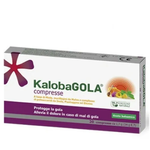 Kalobagola 20 compresse balsimiche - Allevia il mal di gola