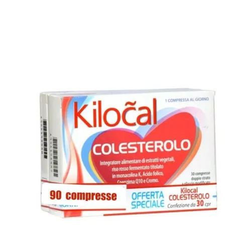 Kilocal colesterolo - Integratore alimentare per il controllo del colesterolo - Formato promo 3 confezioni da 30