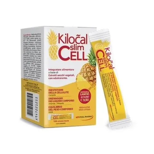 Kilocal Slim Cell per contrastare inestetismi della cellulite, liquidi in eccesso e gonfiori. - Formato 10 stick pack