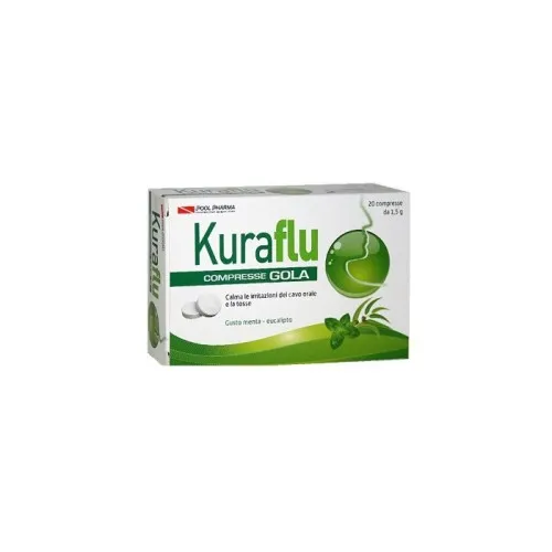 Kuraflu Compresse Gola Eucalipto - Formato 20 compresse