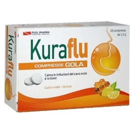 Kuraflu Compresse Gola Limone e Miele - Formato 20 compresse