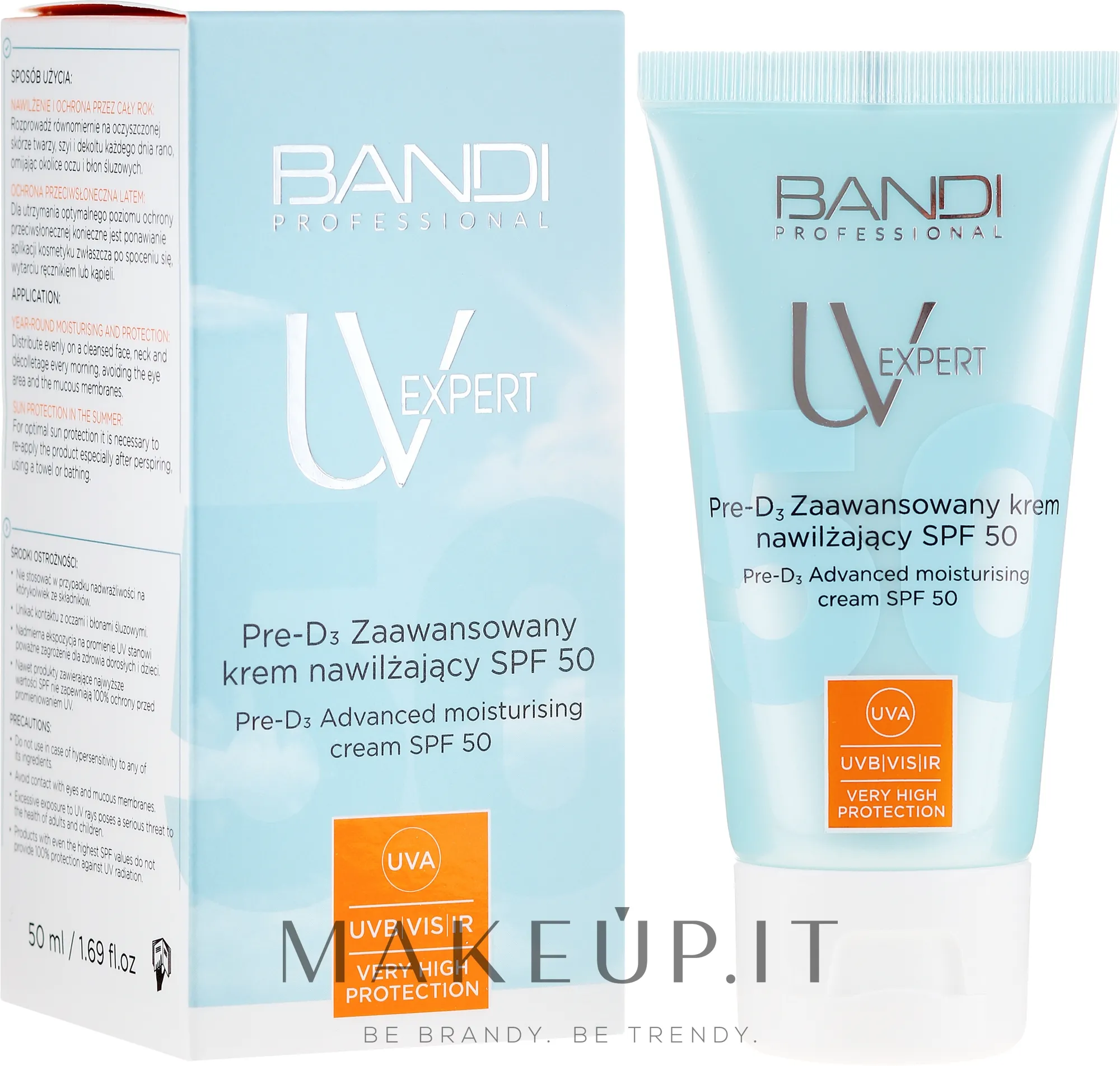 Crema viso idratante con SPF 50