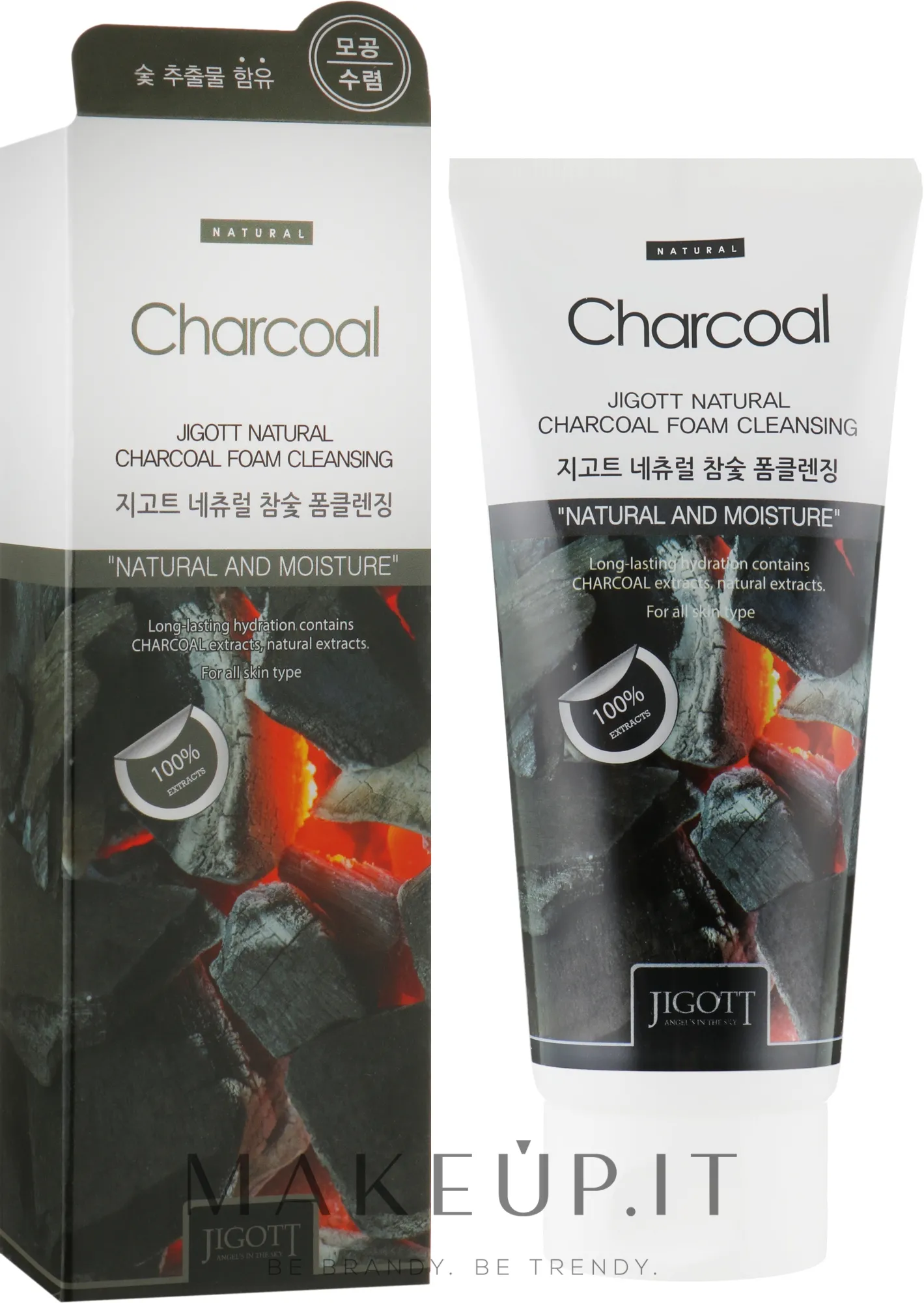 Schiuma detergente al carbone