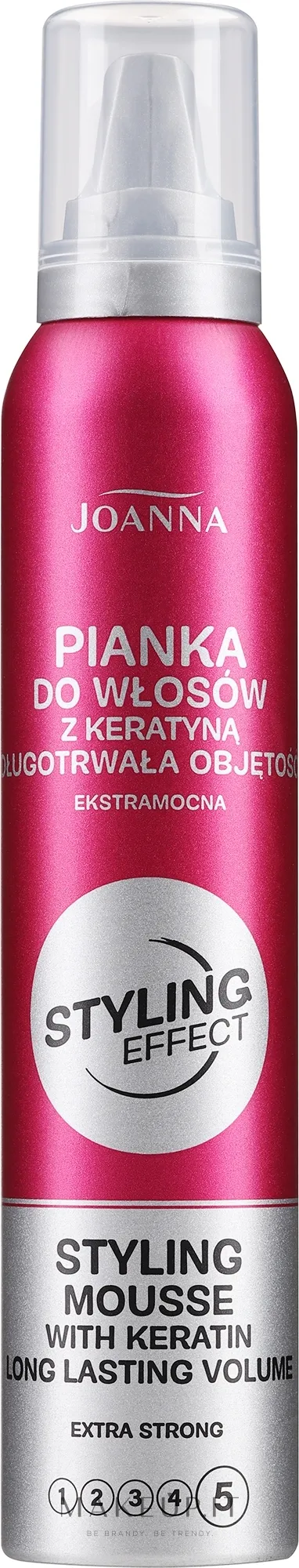 Mousse con cheratina per capelli, tenuta extra forte