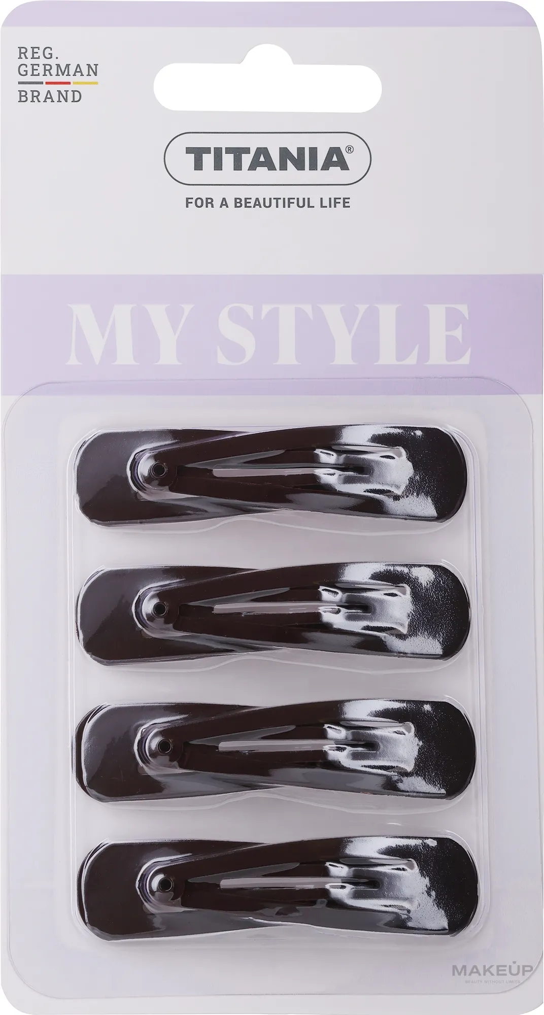 Fermaglio per capelli "Triangle small", 8 pezzi, marrone